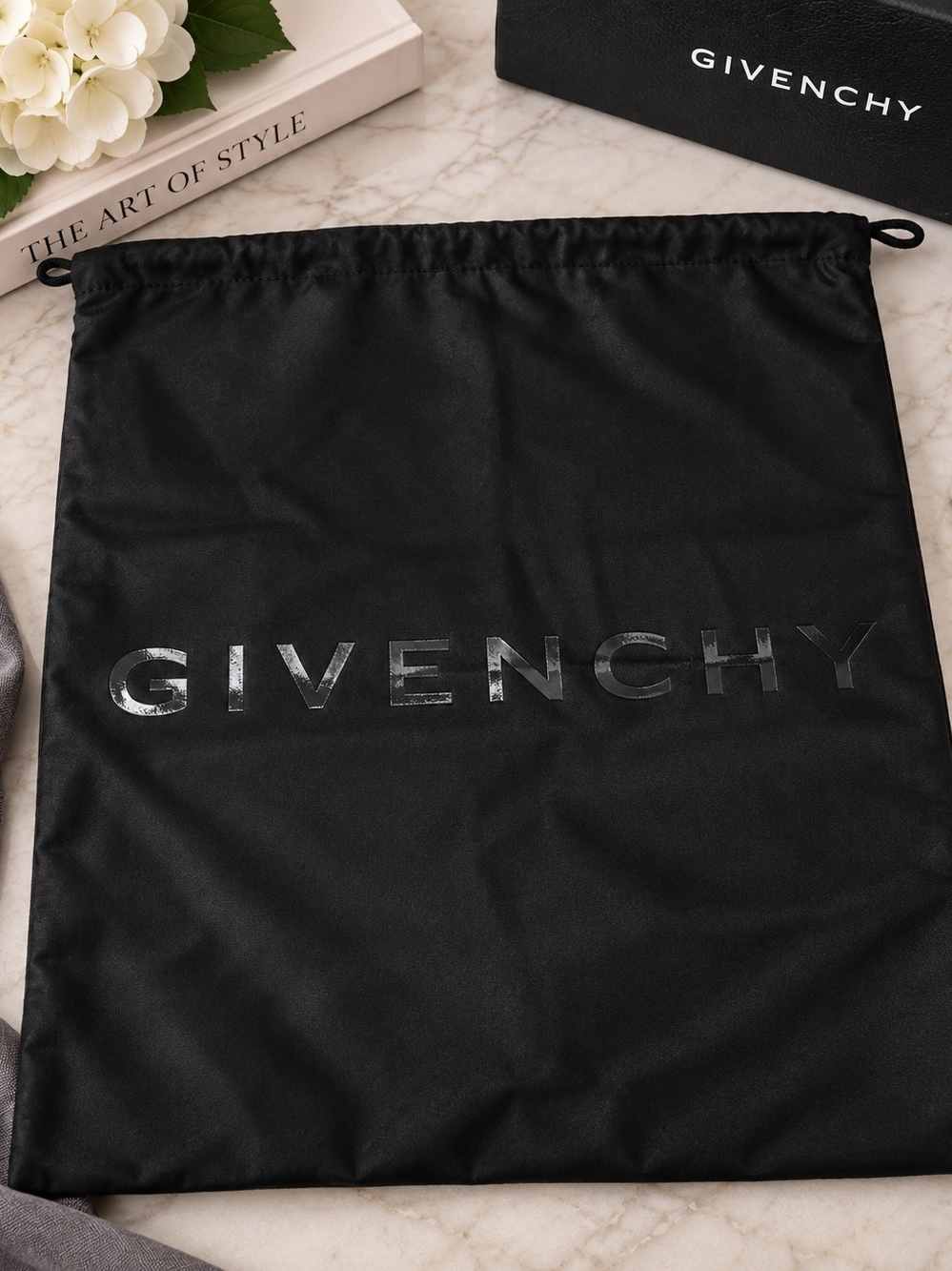 Givenchy Branded Dust Bag Cosmetic Pouch Black